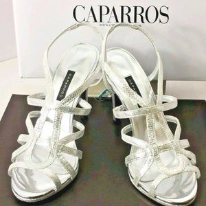 Caparros Susannah Women's Silver Lizard Sandals